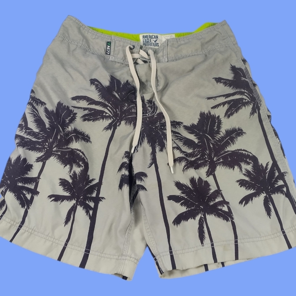 American Eagle Mens Size 32 AE77 Swim Trunks Surf Board Shorts Beach Wear